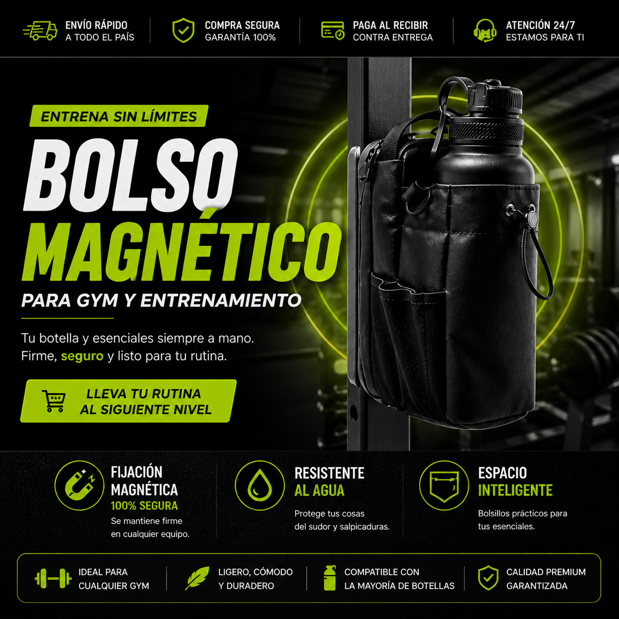 Bolso Magnético para Gym – Organiza tu entrenamiento sin interrupciones